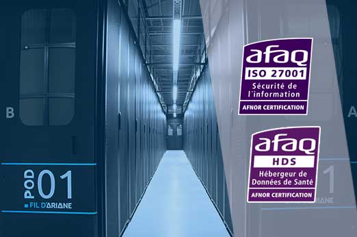 Les certifications ISO 27001 et HDS maintenues  pour le datacenter Fil d’Ariane
