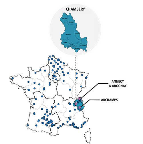Carte communes Auvergne-Rhone-Alpes