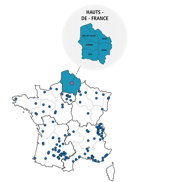 Carte region Hauts-de-France