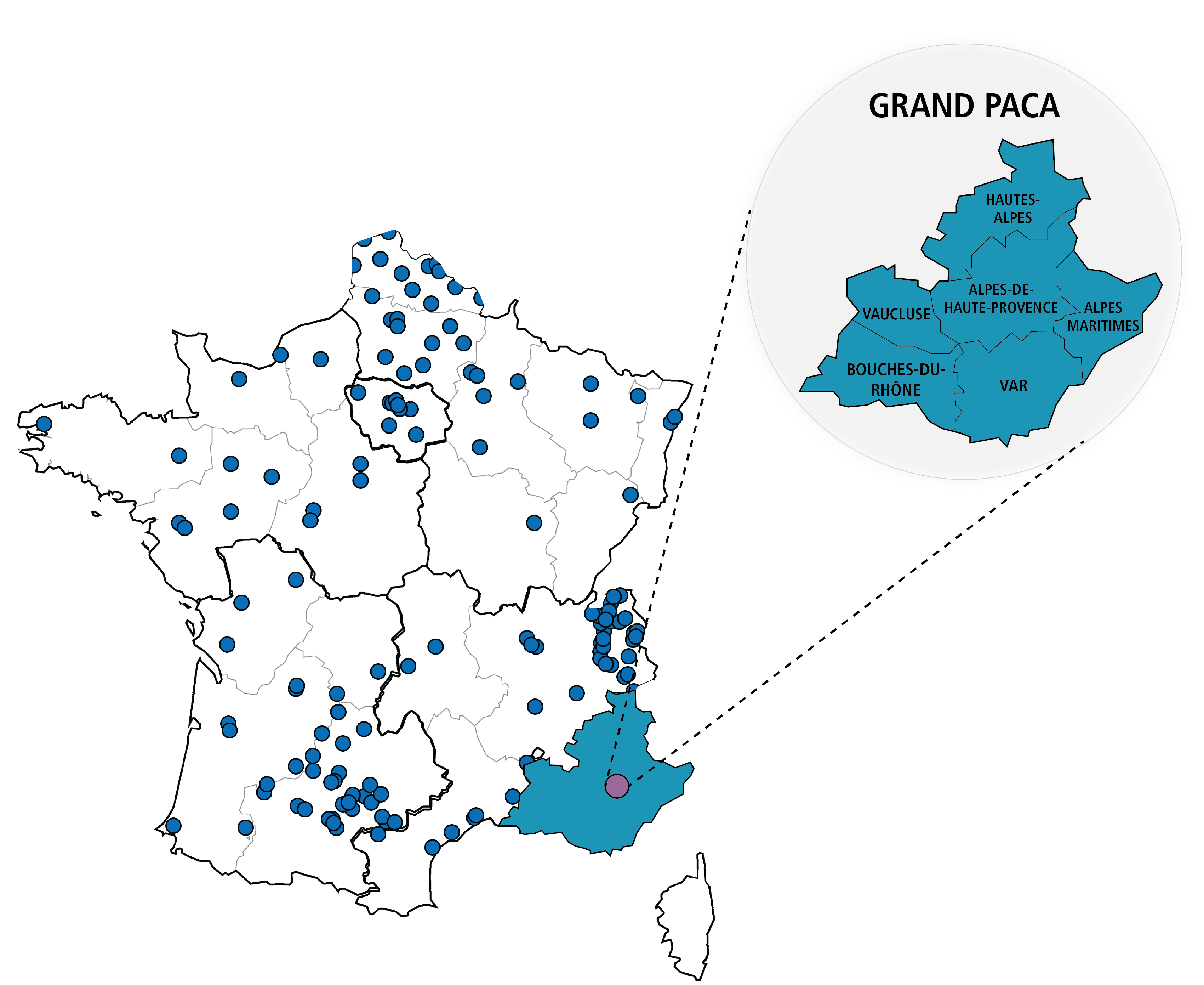 Carte CELESTE PACA Carte CELESTE PACA